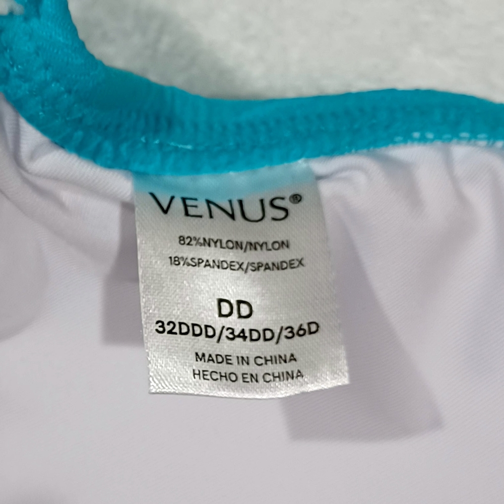 VENUS Turquoise Bikini Top, Size 32DDD/34DD/36D - Picture 13 of 13